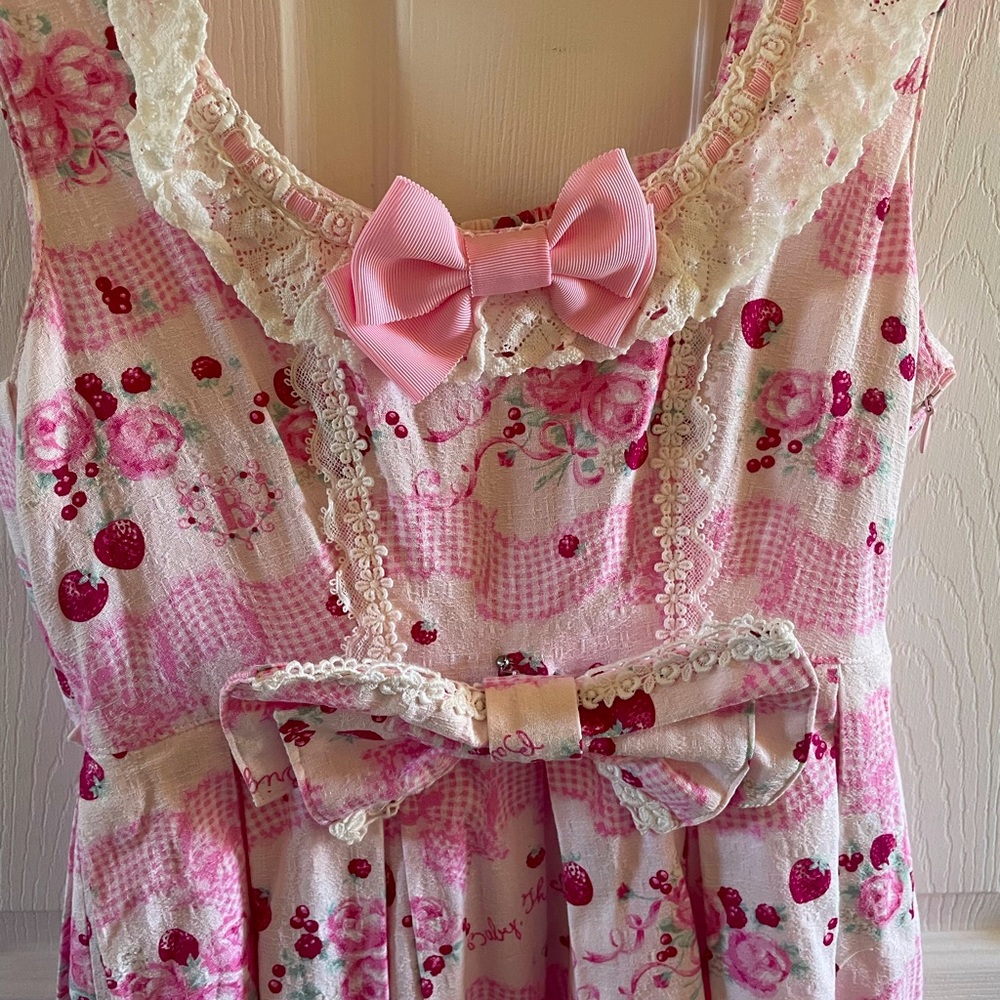 Baby, the Stars Shine Bright Sweet Gingham Border Ribbon JSK